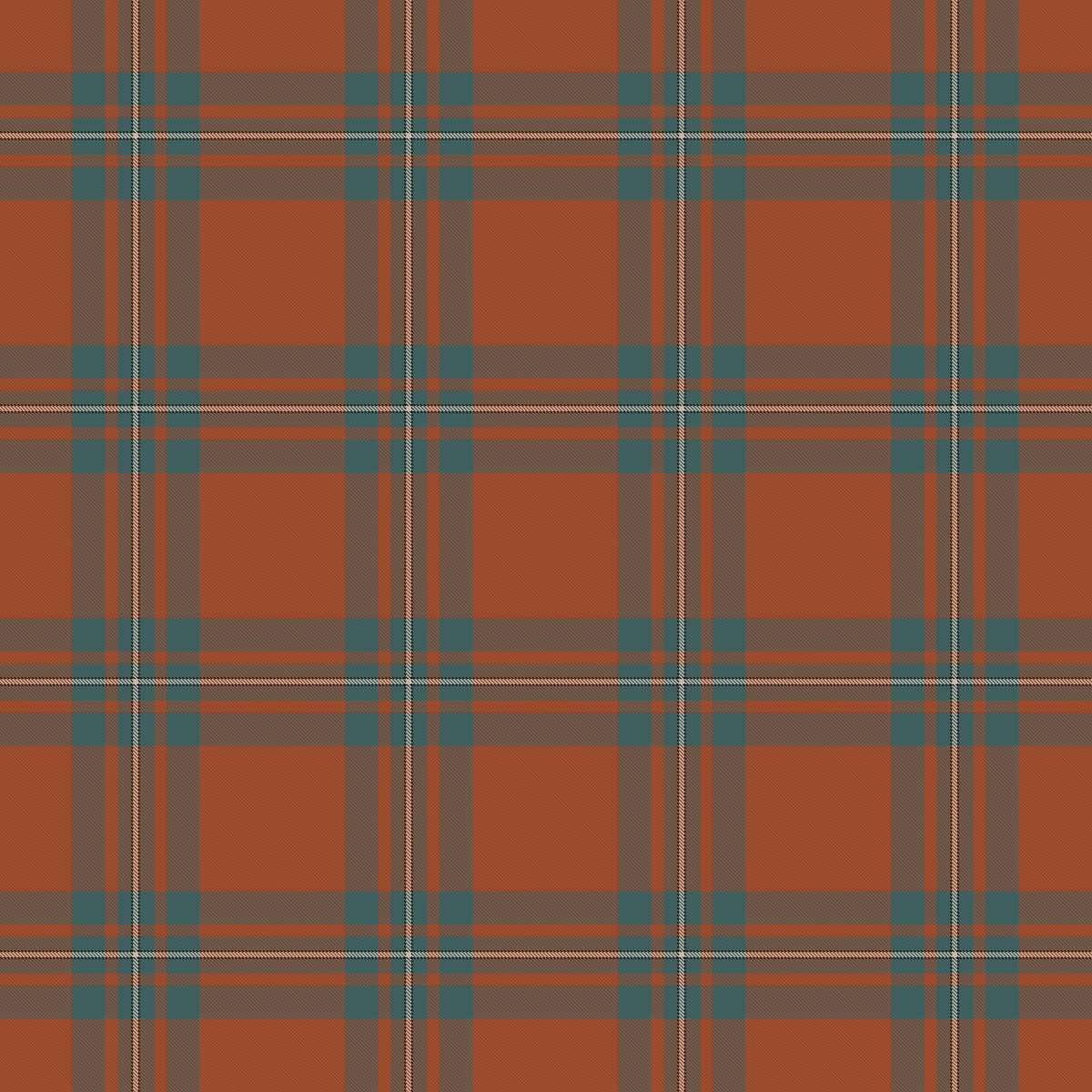 MacGregor Red and Green sett rendered in burnt orange and teal-green.