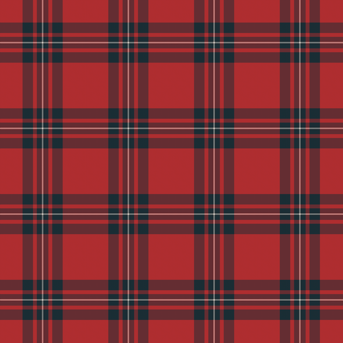 MacGregor Red and Green sett rendered in bright red, dark bottle green and white.