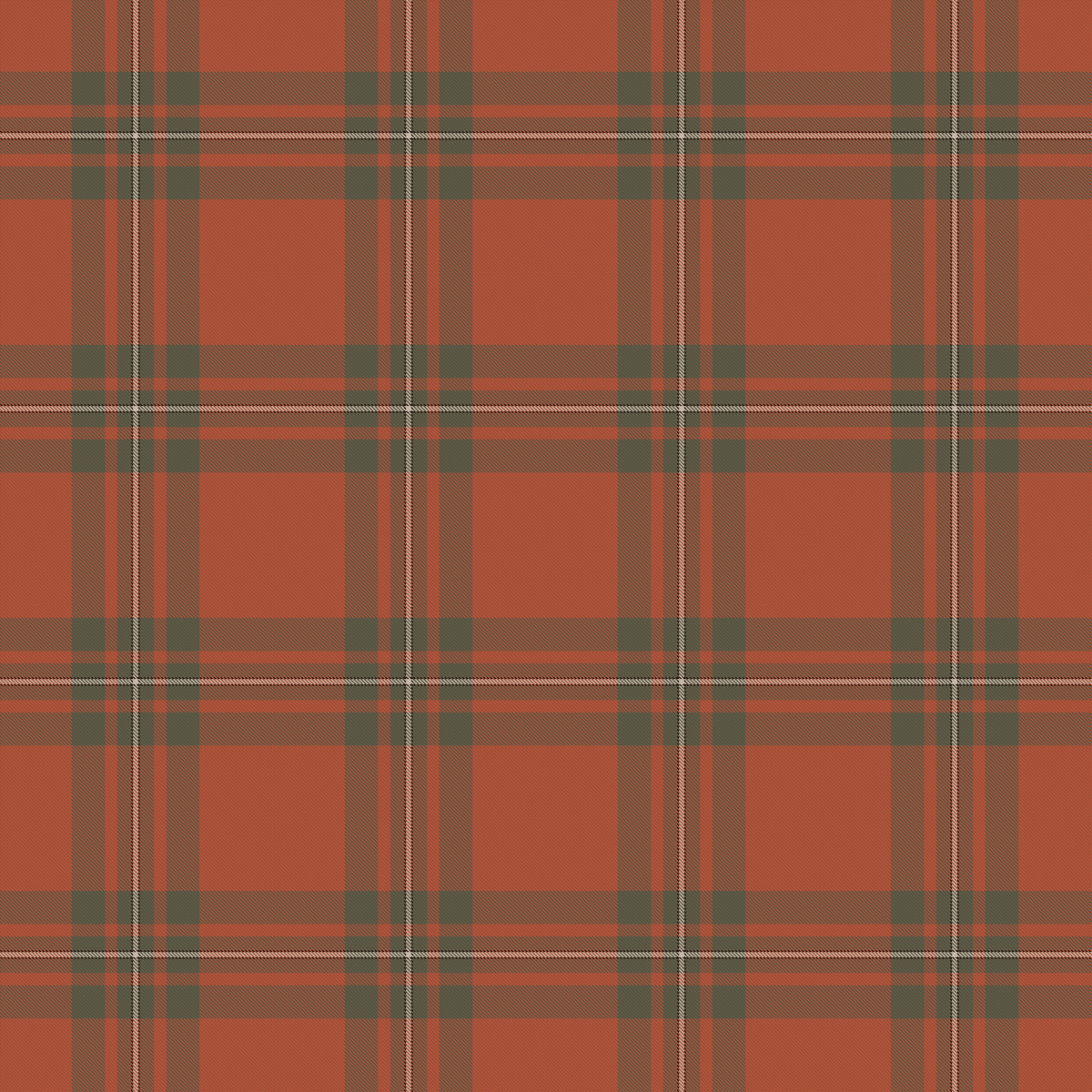 MacGregor Red and Green sett rendered in rust and muted olive-green.
